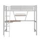 preview thumbnail 27 of 42, Metal Loft Bed with Desk and Shelf