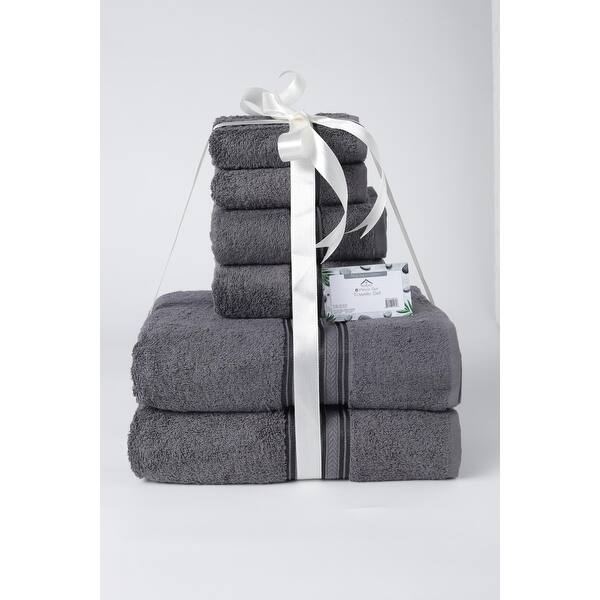 6 Piece Towel Set Grey Bed Bath & Beyond 37858443