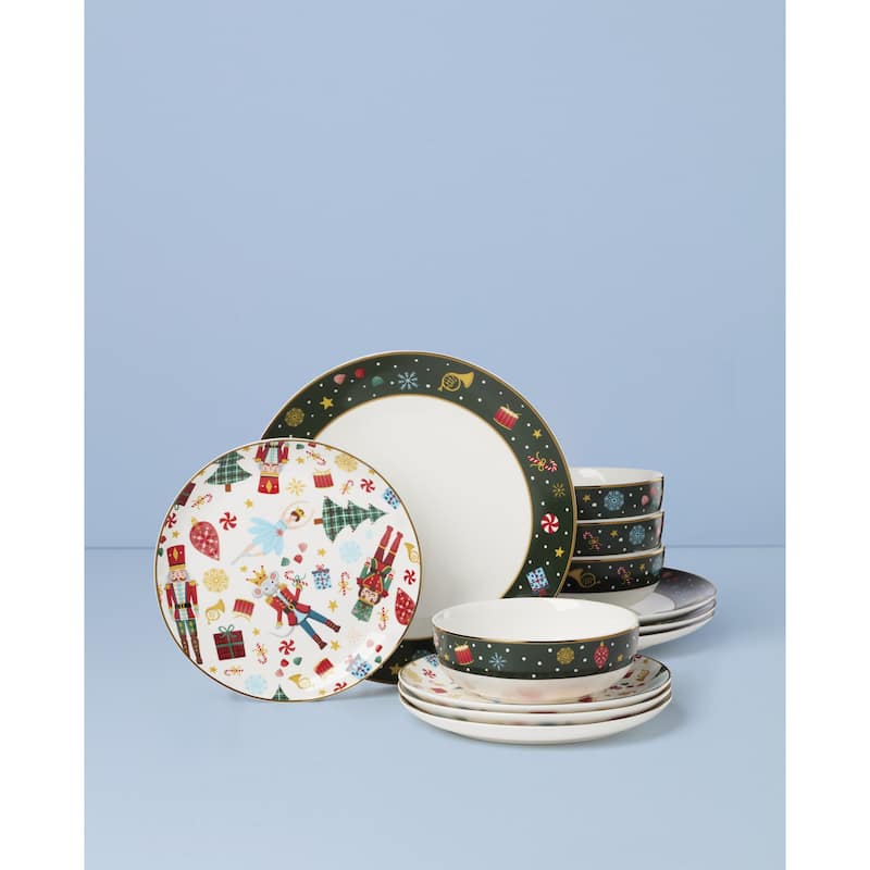 Lenox Nutcracker Ballet 12-Piece Dinnerware Set