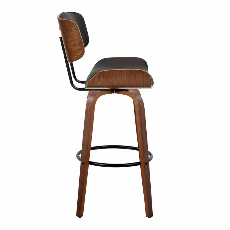 Carson Carrington Leksand 30" Fixed-Height Bar Stool with Bent Wood Legs (Set of 2)