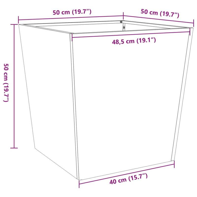 vidaXL Garden Planters Outdoor Flower Pot Patio Raised Bed Planter Box Steel