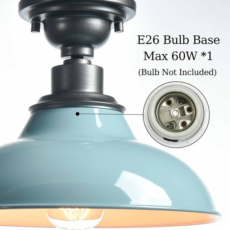 Cilento Farmhouse Ceiling Light Semi Flush Mount 1-Light