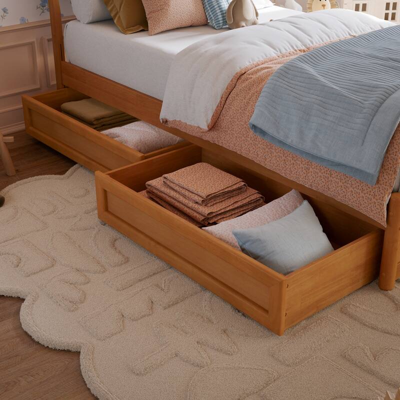 Norla Wood Platform Bed with Storage Drawers