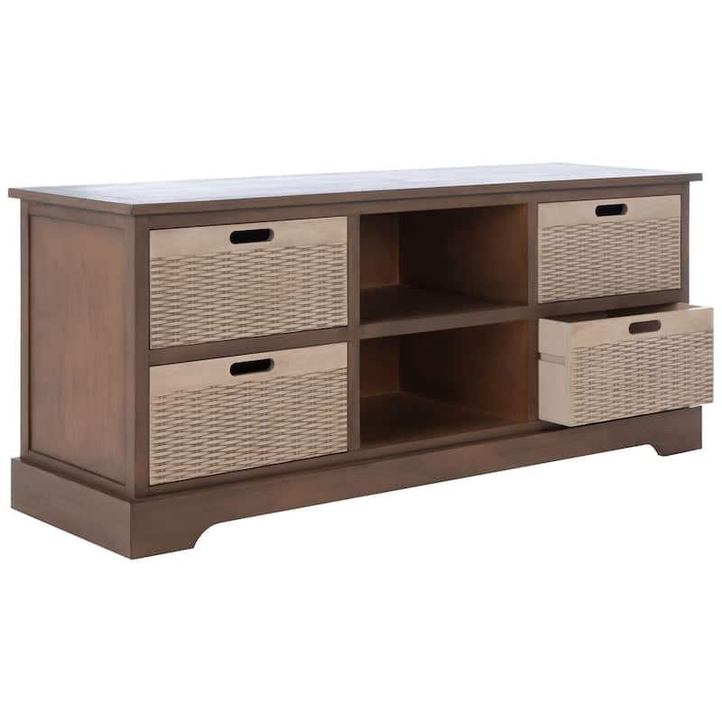 SAFAVIEH Landers 47-inch Storage Media TV Stand - 47.3" W x 15.8" L x 20" H
