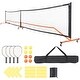preview thumbnail 1 of 8, 22 Feet Rectangular Portable Pickleball PE Net with Metal Frame and Carry Bag