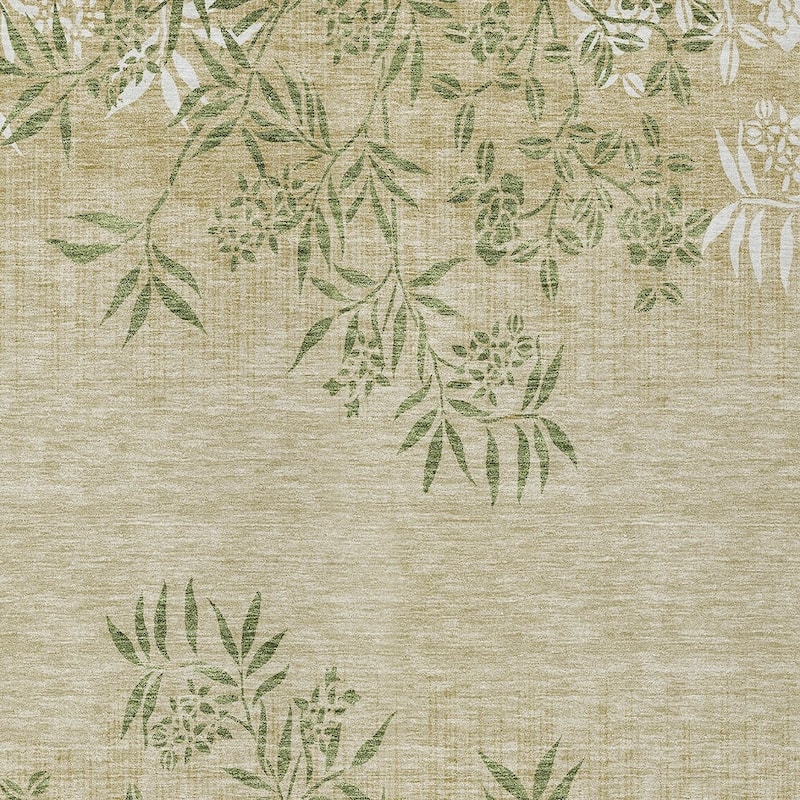 HomeRoots Floral Transitional Rectangle Outdoor Rug