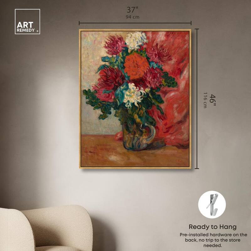 Valtat Dahlias Canvas by Art Remedy