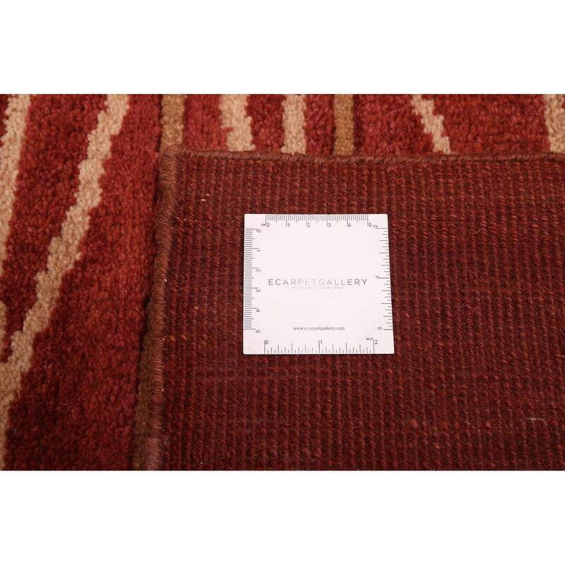 ECARPETGALLERY Hand-knotted Peshawar Ziegler Dark Copper Wool Rug - 4'0 x 5'11