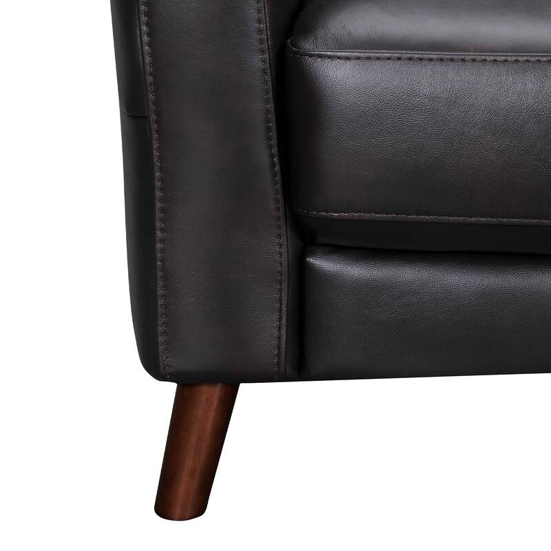 Almafi 82" Dove Gray or Brown Leather Sofa by Armen Living
