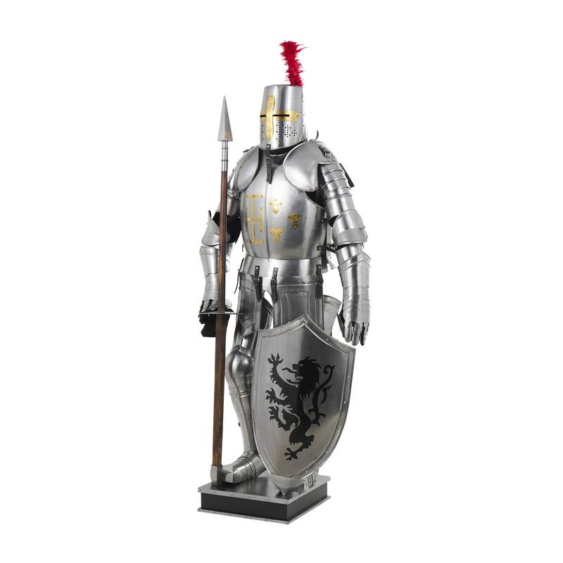 Stainless Steel Metal People Replica Medieval Full Body Suit Armour - Copper or Silver - Roche River Decor