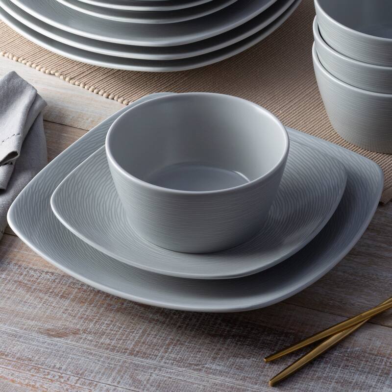 Noritake Colorscapes Swirl Set Of 4 Square Salad Plates, 8-1/4"