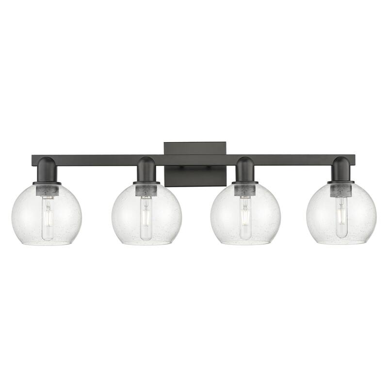 Innovations Lighting Endless Possibilities Arcadia - Athens - 4 Light 33" Bath Vanity Light - Seedy/Matte Black