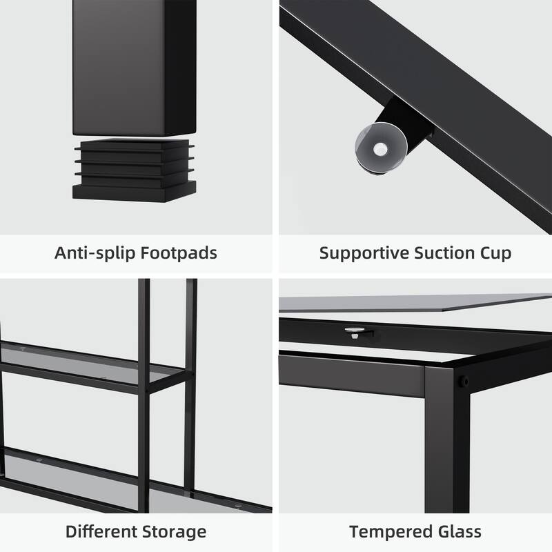 Adjustable Height Entryway Table with storage Non-Slip Design - 40*29