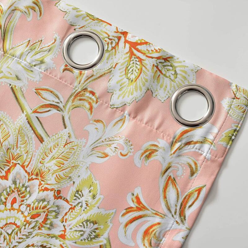 DriftAway Alyssa Jacobean Elegant Floral Leaves Pattern Window Curtain