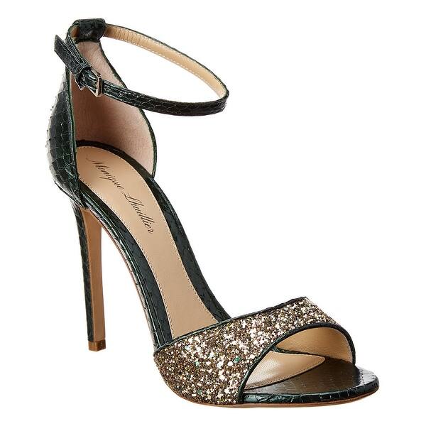Shop Monique Lhuillier Eve Leather Sandal Overstock 30674351