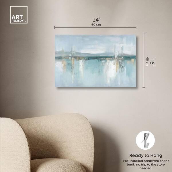 dimension image slide 0 of 5, Reflective Blue Calm I Canvas Coastal Abstracts by Art Remedy