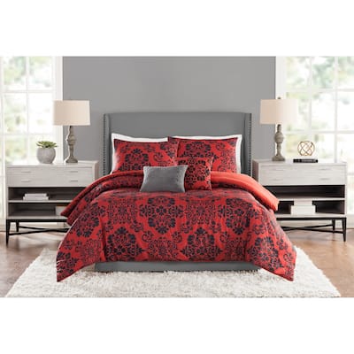 Presidio Square Damask Medallion Comforter Set