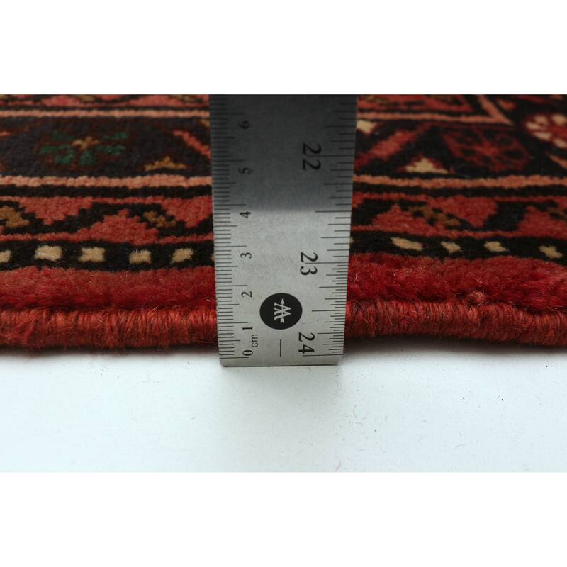 ECARPETGALLERY Hand-knotted Andelz Red Wool Rug - 3'0 x 12'10