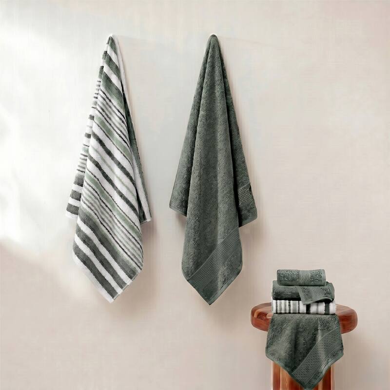Modern Threads Pax 6-Piece Yarn Dyed 100-Percent Cotton Towel Set
