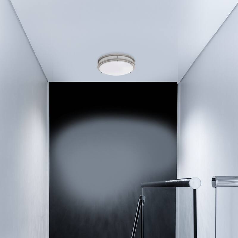Amax Lighting 35W LED flush mount fixture in Brush Nickel Finish