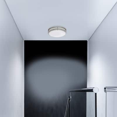 Amax Lighting 35W LED flush mount fixture in Brush Nickel Finish