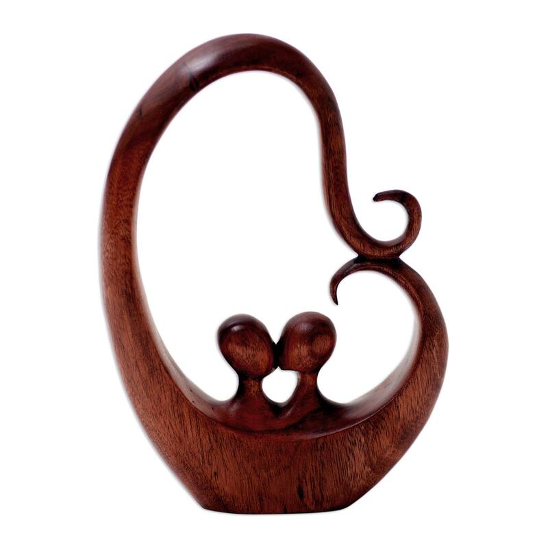 Novica Handmade Honeymoon Story Wood Statuette
