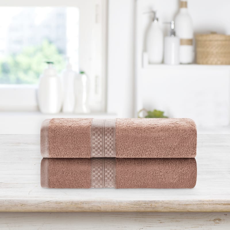 Superior Soft Rayon from Bamboo and Cotton Bath Towel - (Set of 2) - Sand
