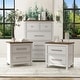 preview thumbnail 15 of 14, Furniture of America Althea Modern Farmhouse 3-Piece Wood Chest and 2 Nightstand Bedroom Set White