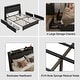 preview thumbnail 3 of 5, Queen Size Metal Platform Bed with Ergonomic Headboard