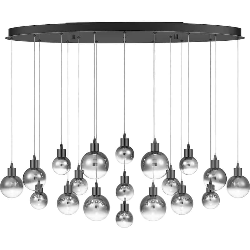 Shadow LED Island Chandelier in Black Chrome
