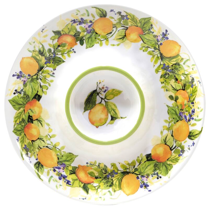Certified International Lemon Zest 3-piece Melamine Hostess Serving Set