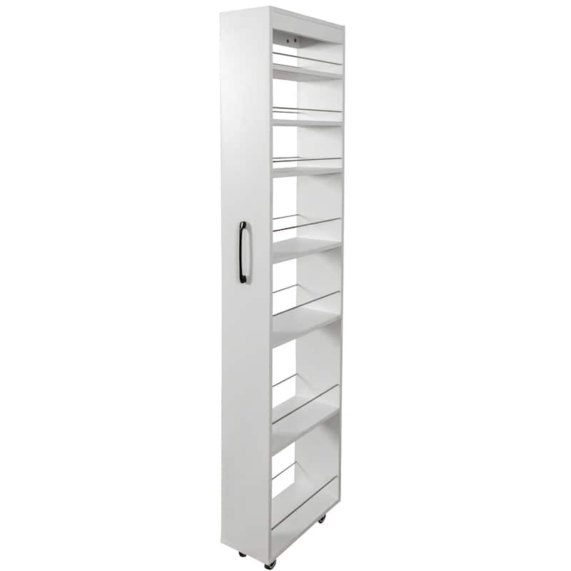 7 Tier Multi-Functional Pull-Out Multi-Tier Storage Single-Sided Open Shelf For Kitchen, Living Room & Narrow Spaces