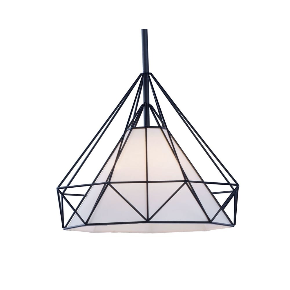 Shop Maxim 20254 Teepee Single Light 19 3 4 Wide Abstract Pendant With Fabric Shade Black Free Shipping Today Overstock 22059069