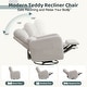 preview thumbnail 5 of 40, Swivel Manual Recliner Chair Teddy Fabric Nursery Glider Rocking Recliner Set of 2