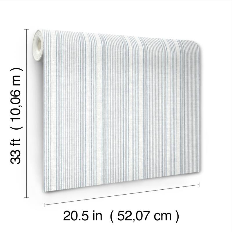 A-Street Prints Ayanna Blue Striped Wallpaper