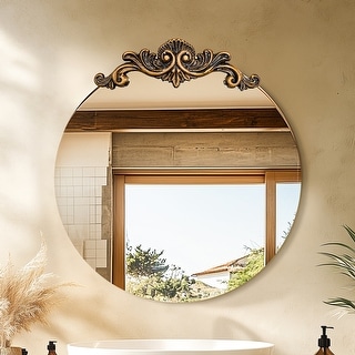 Antique Bronze Color Framed Wall Mirror - Antique Bronze - Bed Bath ...