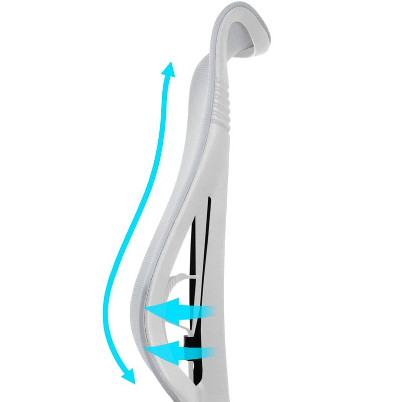 Ergonomic Office Desk Chair | High Back Mesh with Upholstered PU Leather Cushion Seat | Reclining Tilt Adjustable Lumbar Support