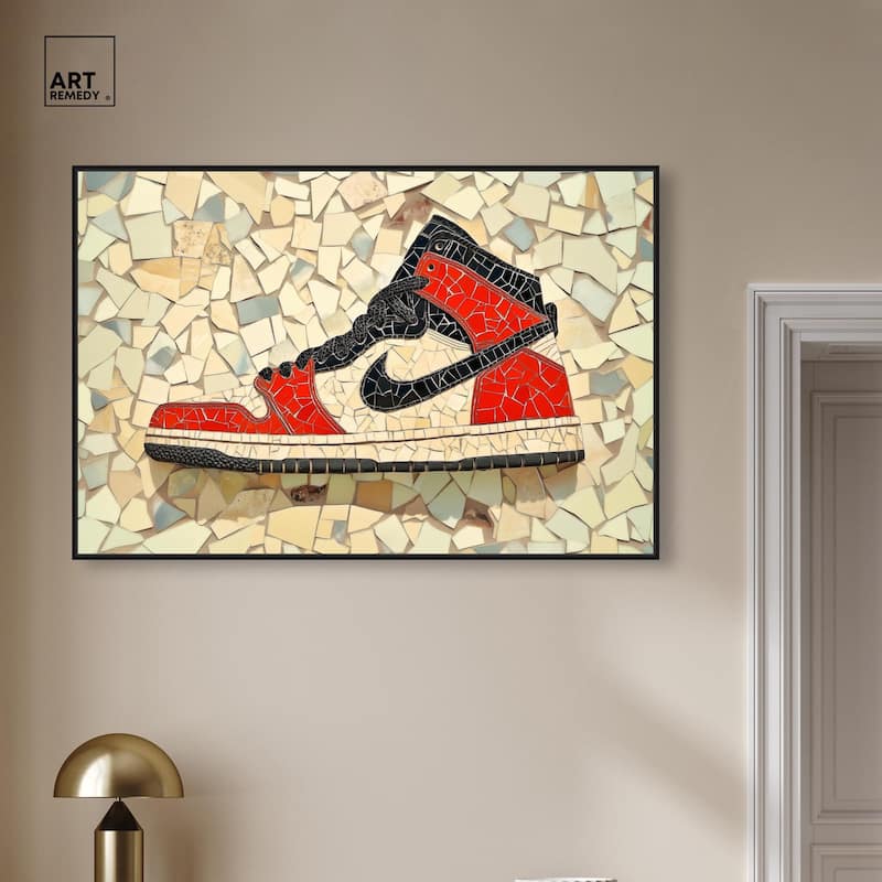 Mosaic Sneaker Canvas by Art Remedy