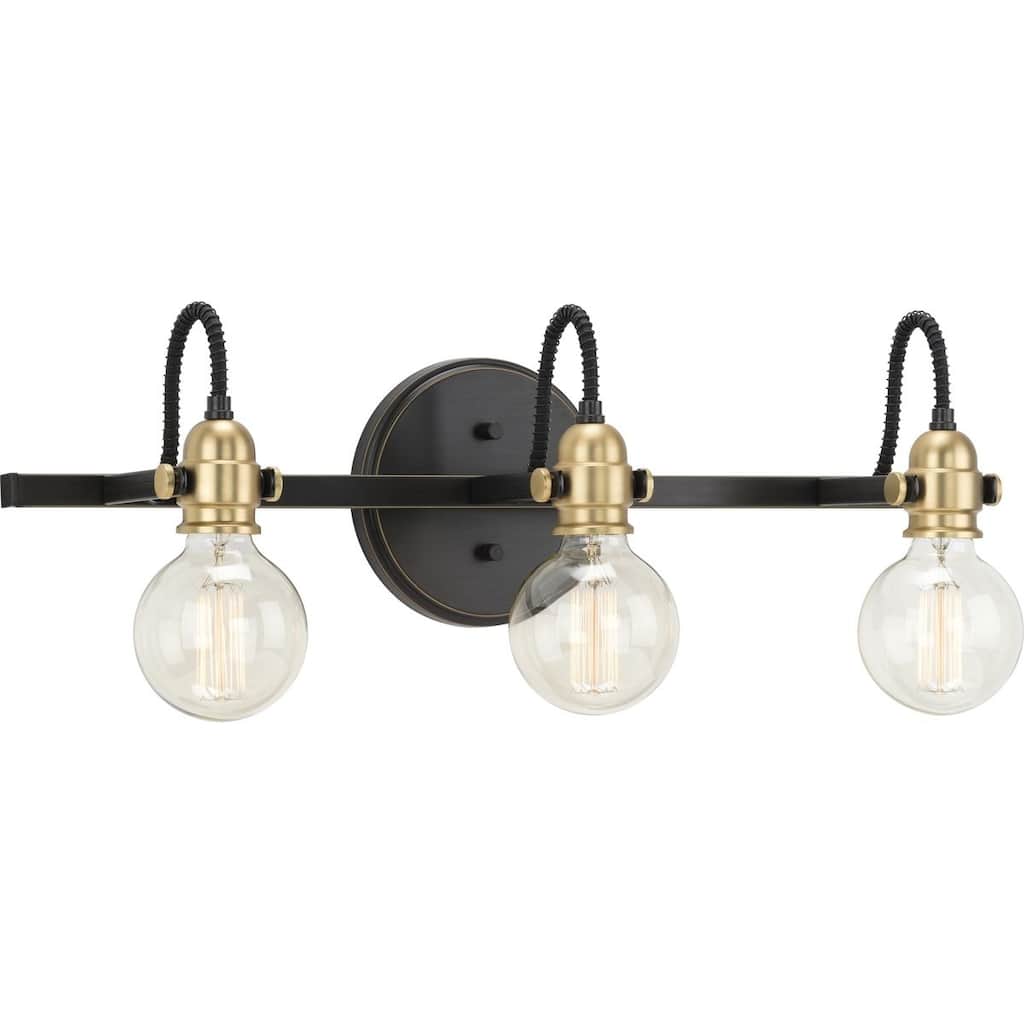 Axle Collection 3-Light Antique Bronze Vintage Bath Vanity Light