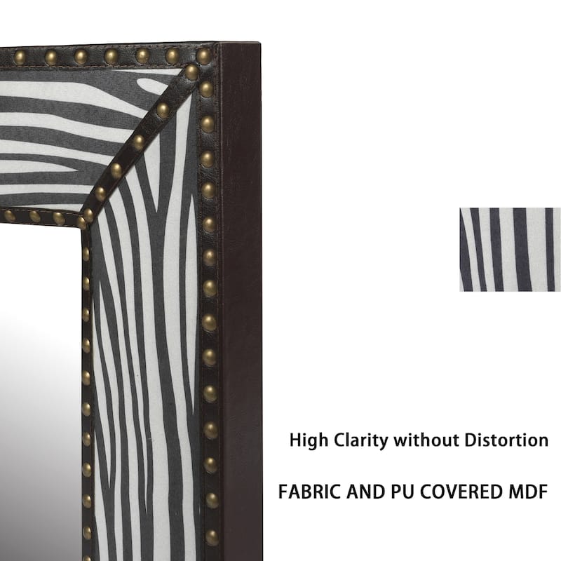 Rectangle Rivet Decorative Wall Hanging Mirror