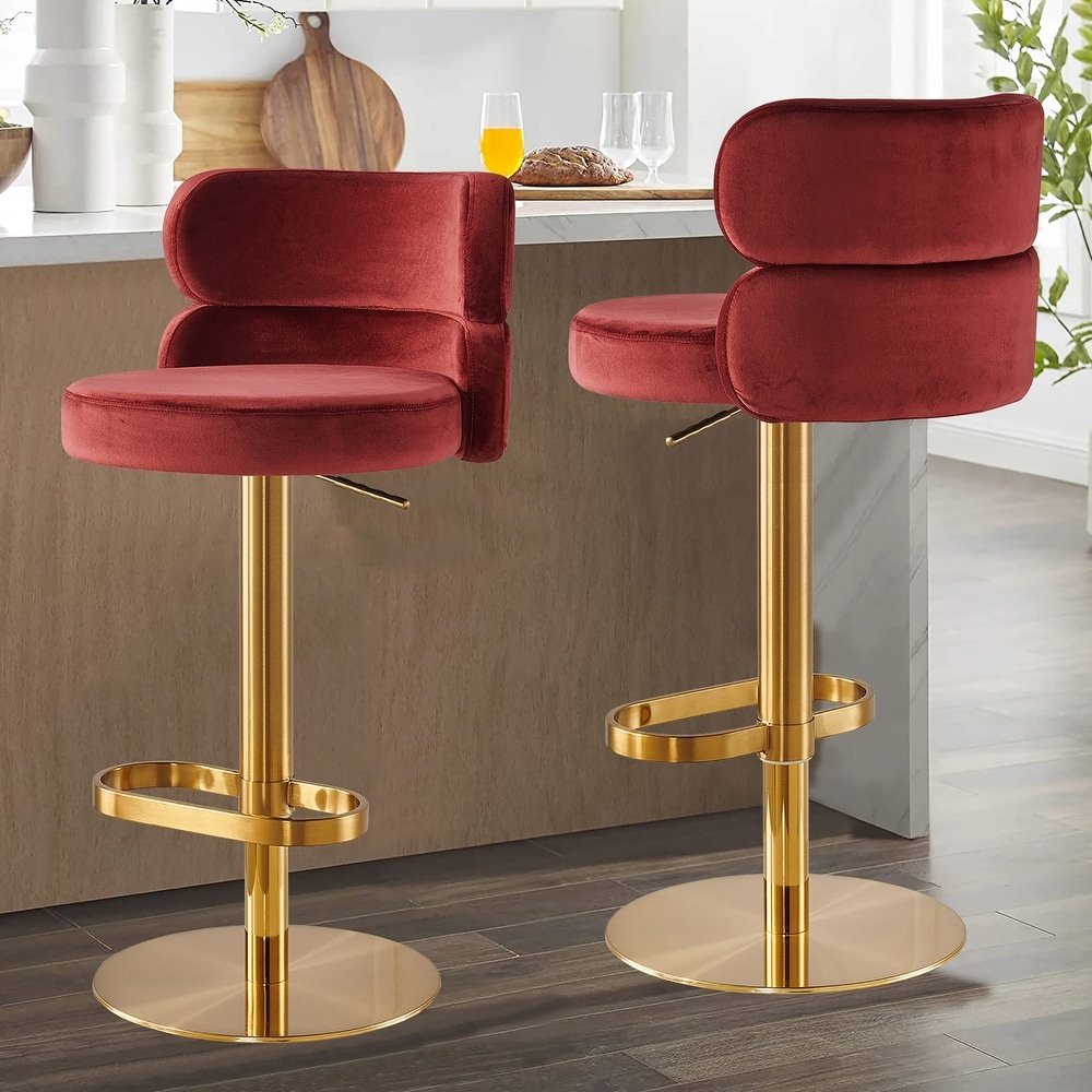 Red Velvet Counter and Bar Stools Bed Bath Beyond