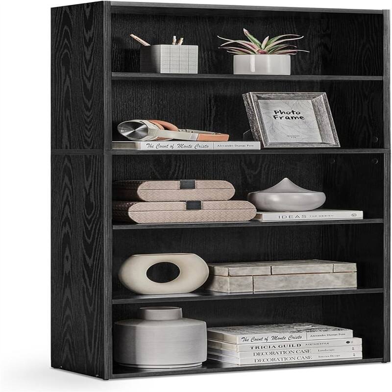 Bookshelf - 9.4"D x 23.6"W x 52.7"H - Black