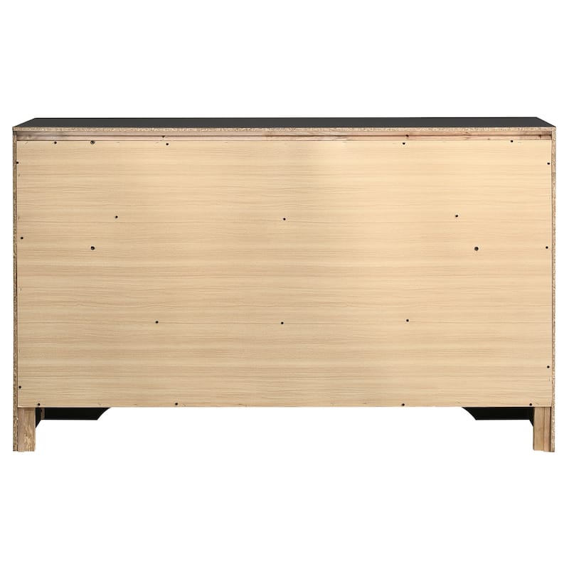 Miranda 7-drawer Dresser with Mirror Black