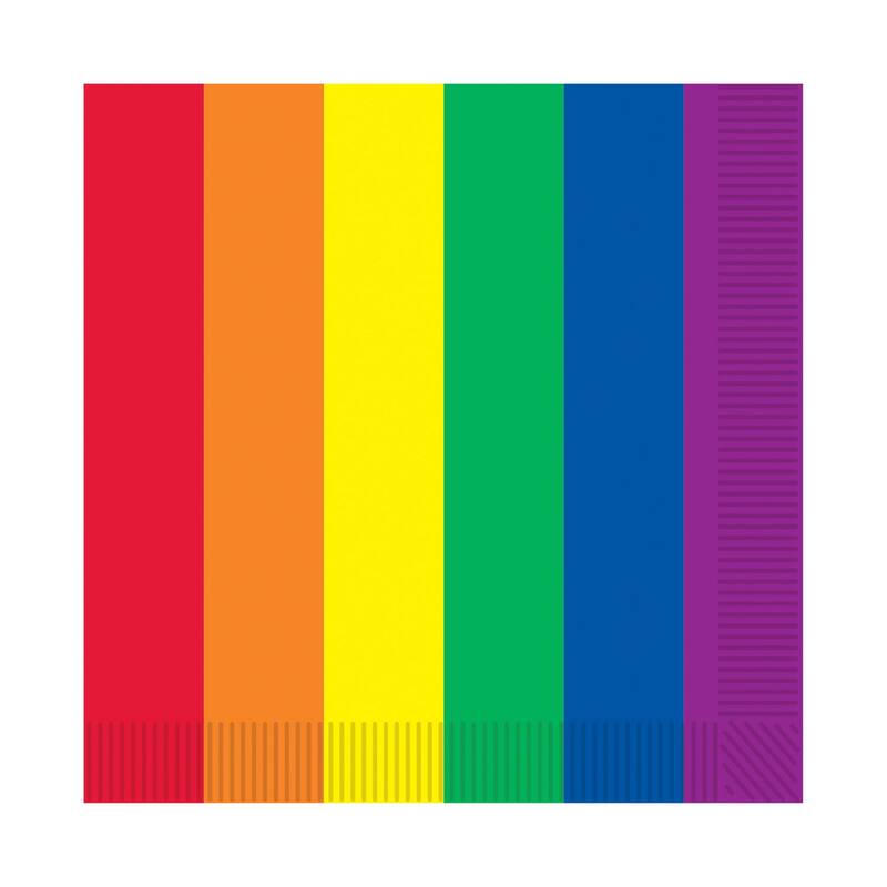 6.5" Vibrant Unique Rainbow Luncheon Napkins