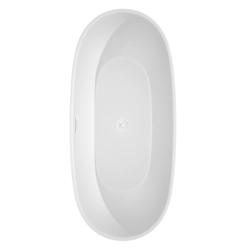 Wyndham Collection Juno 71" Free Standing Acrylic Soaking Tub with