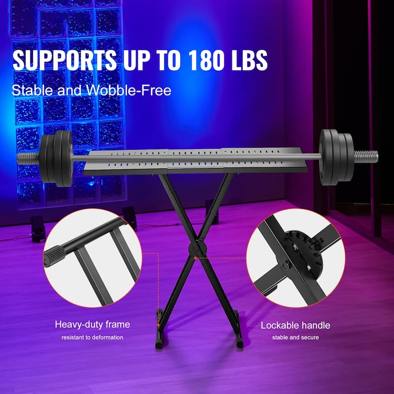 DJ Table Stand, Portable DJ Laptop and Controller Stand, Lightweight DJ Desk DJ Booth Adjustable Height DJ Stand