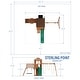 preview thumbnail 4 of 10, Backyard Discovery Sterling Point Cedar Wood Swing Set, Slide, Bridge - 20'5" x 16'9"