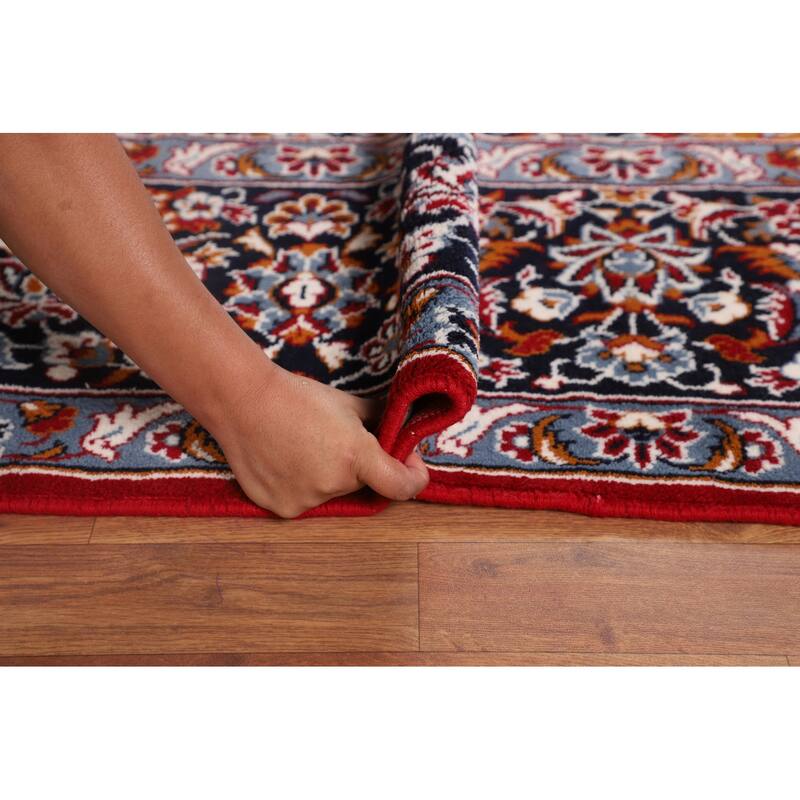 Traditional Kashan Turkish Rug Machine-Made Bedroom Red Carpet - 9'9" x 12'10"