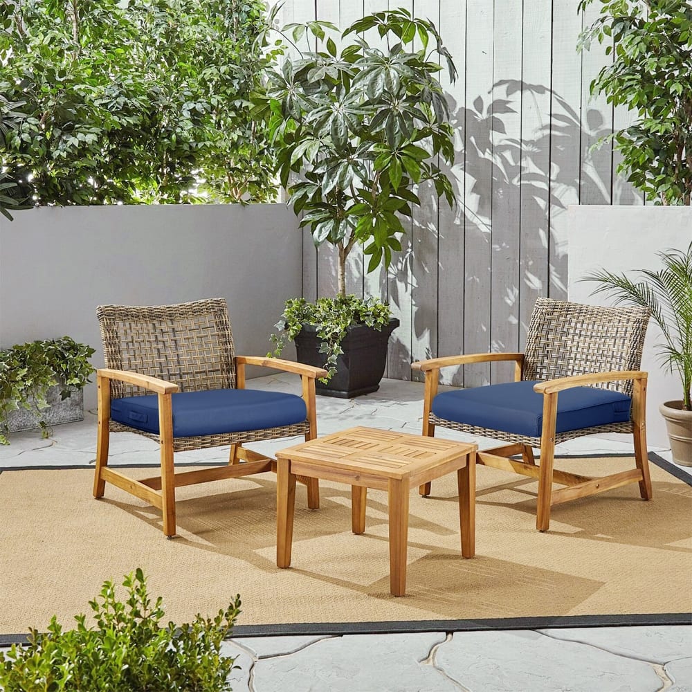 Aoodor Outdoor Removable Chair Cushion with Hidden Zipper（Set of 2）