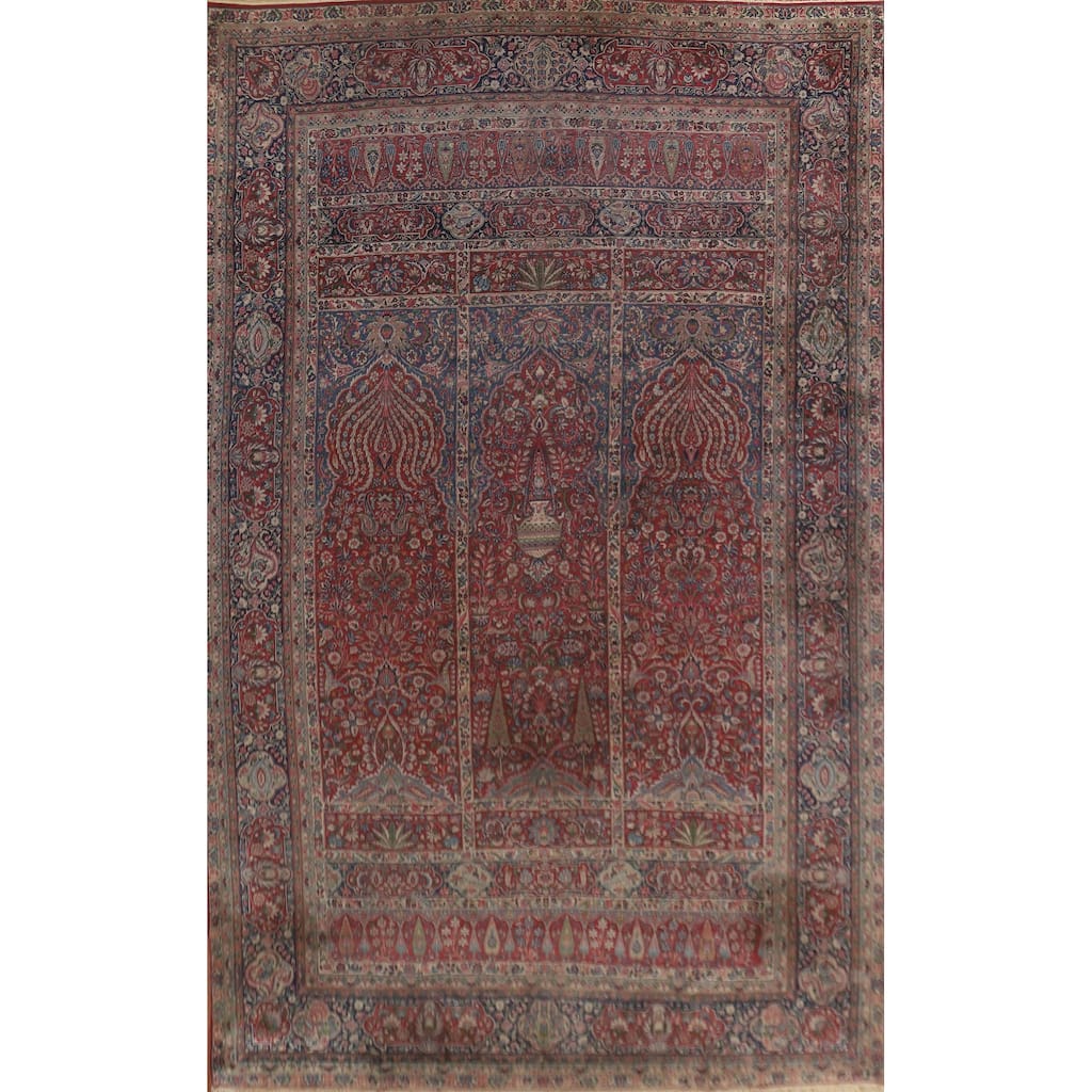 Pre-1900 Antique Kerman Lavar Persian Large Rug Handmade Wool Carpet - 11'9" x 18'4"